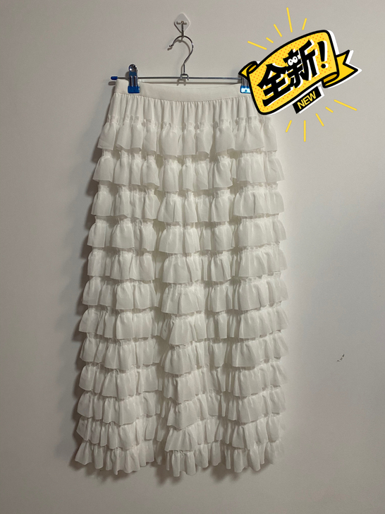 白色全新塔半裙,温柔甜美,Miss Six...
