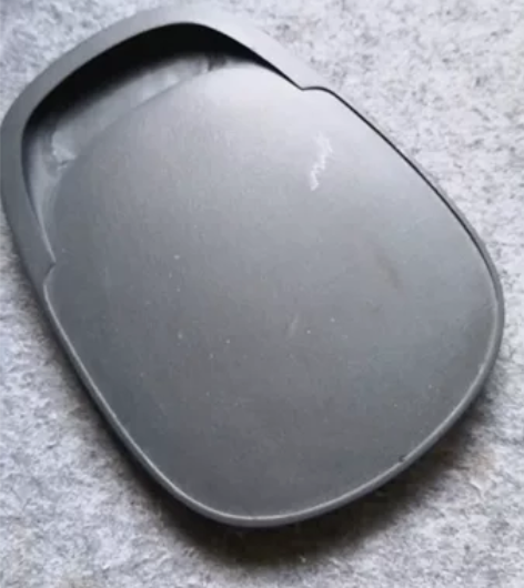 歙砚老坑 水舷坑光板 腰圆门字砚 小楷砚台...