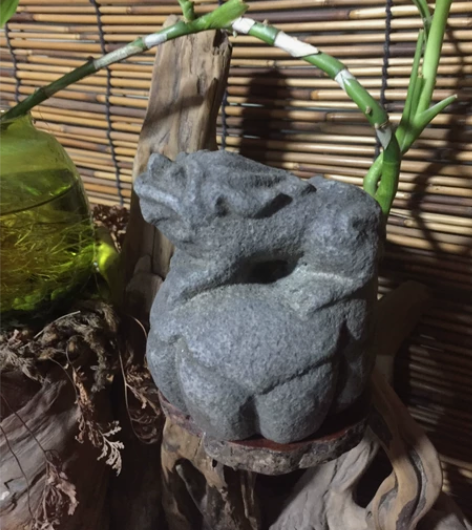 青石石狮茶宠镇纸石南瓜秤砣 高9×9×9，...