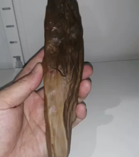 精品木化石。产自新疆。 木纹清晰。色泽自然...