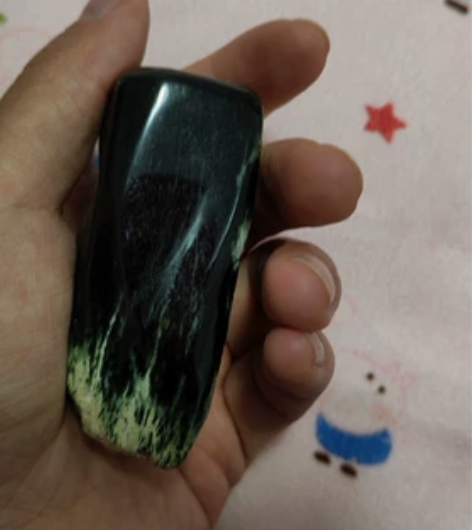 玉石原石 手把件 我也忘了这是啥料子了 ...