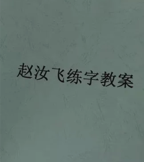 赵汝飞练字教案，硬笔字学习指南，价值几千元...