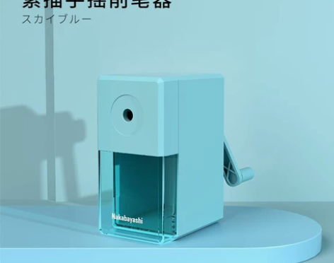 日本仲林素描削笔器专用卷笔刀手摇转笔刀美术...