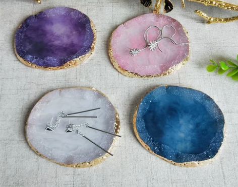 日式仿玛瑙首饰拍照道具展示板耳环耳钉项链饰...