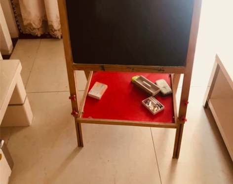 实木可升降双面磁性儿童画板小黑板支架式画架...