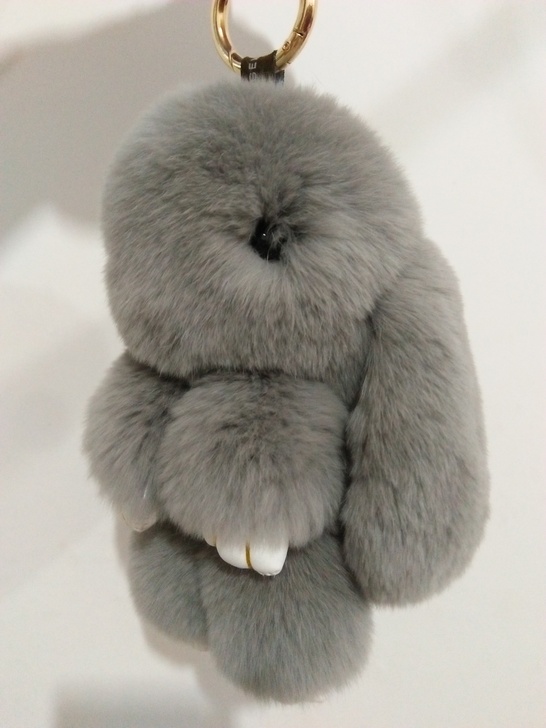 水貂獭兔毛装死兔包包挂件皮草毛绒背包饰品钥...