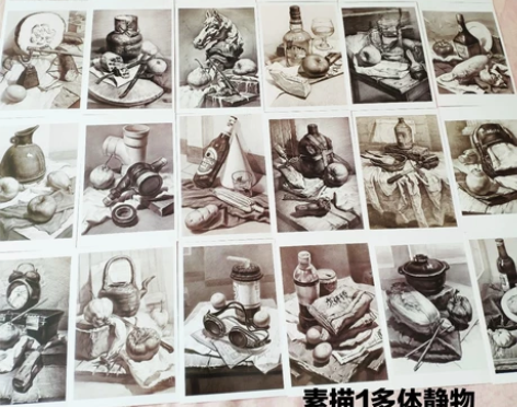 线描120张，素描60张插画60张 临摹卡