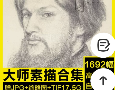 大师素描 高清图片教学临摹喷绘装饰画芯素材...