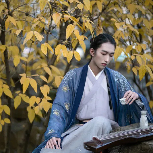 九歌汉服男女情侣cp原创魏晋风古装汉服女大...