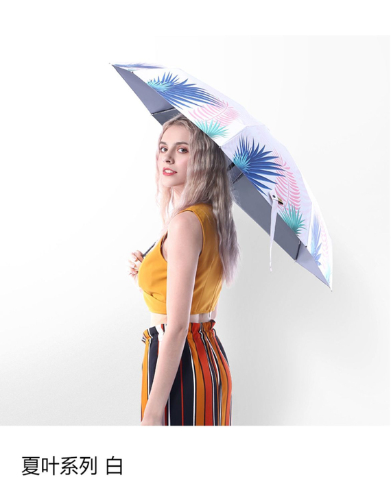全新未拆封口袋元素超轻太阳伞小巧女晴雨两用...