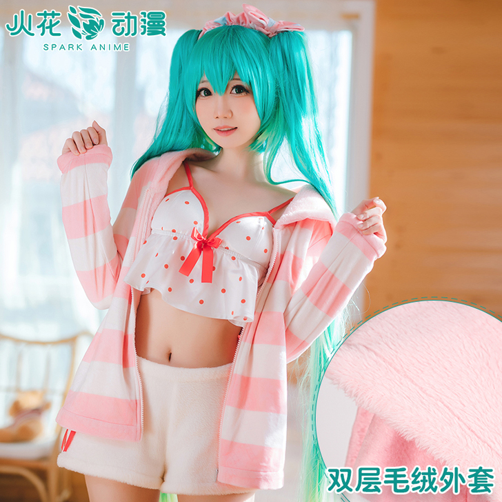 火花动漫 初音睡衣s码，有假发