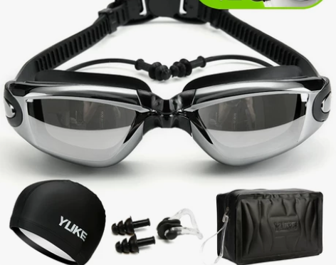 泳镜男近视高清防水防雾游泳眼镜男士大框游泳...