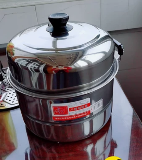 不锈钢蒸锅大号家用加厚双层电磁炉煤气灶锅蒸...