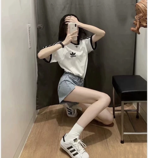阿迪贝壳头女鞋三叶草金标小白鞋运动鞋情侣休...