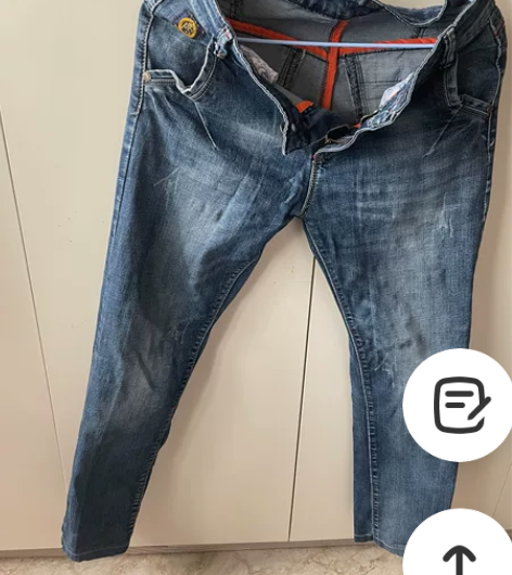 直筒牛仔裤经典五袋款舒适透气长裤男 成色：...