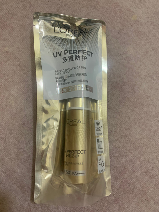 全新欧莱雅小金管防晒霜清爽防紫外线SPF5...