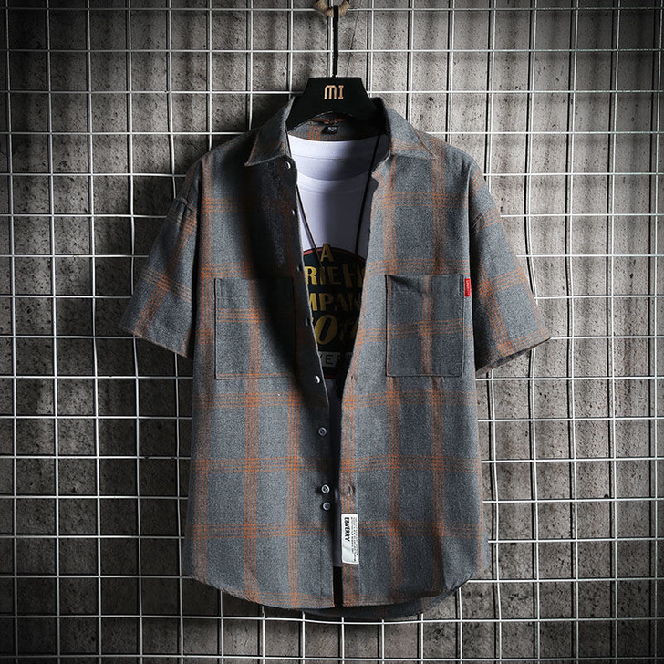 痞帅港风潮牌衬衫男士长袖大码男装宽松外套男...