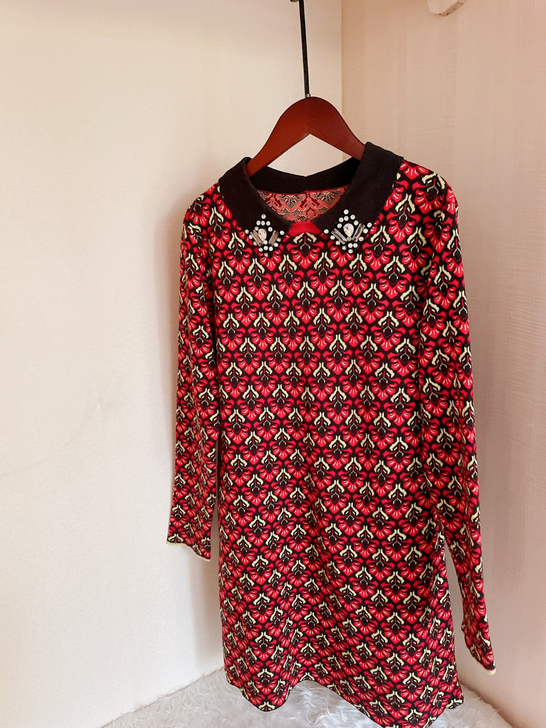 Vintage 小香风 法式 针织连衣裙 ...