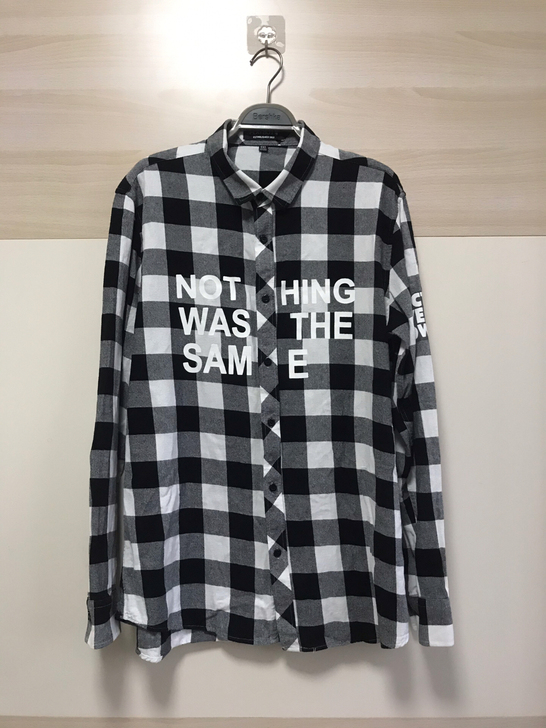 格子衬衫 男长袖 百搭格子衫，4XL 肩宽...