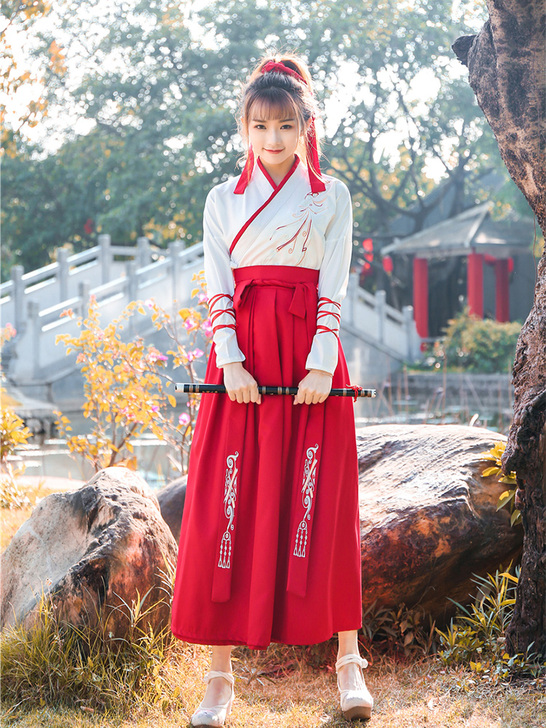 汉服女中国风仙气飘逸超仙古风汉元素夏装齐胸...