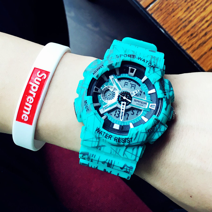 韩版ulzzang潮流手表男多功能.没电了...