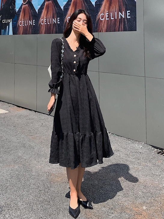 ！特价！仙女裙2021新款赫本风法式白裙长...