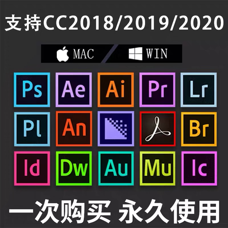 PS软件PR AE AI LR中文版Pho...