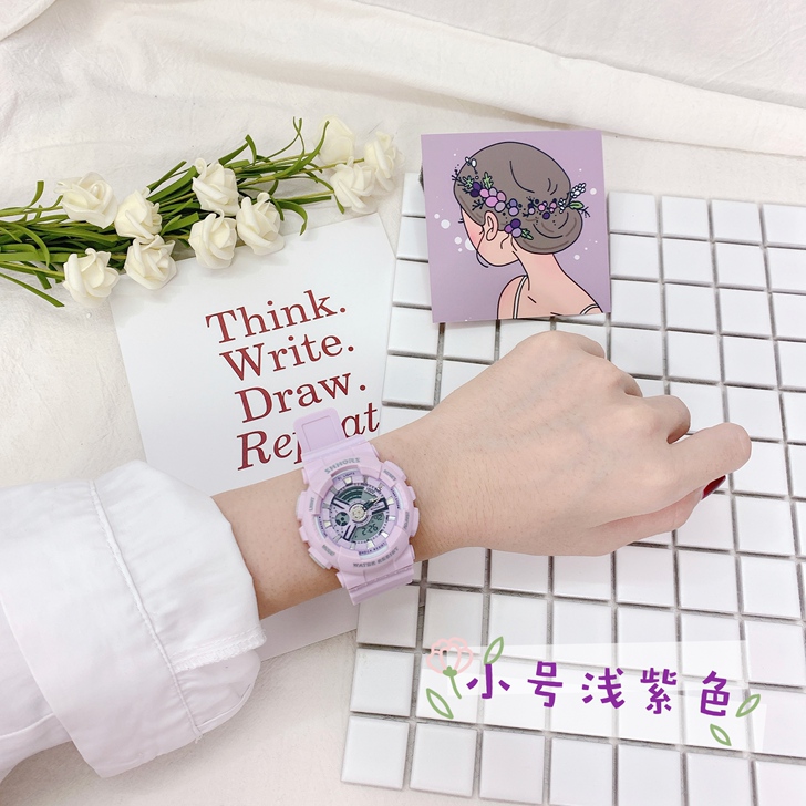 电子手表女学生运动韩版简约气质初中机械手表...