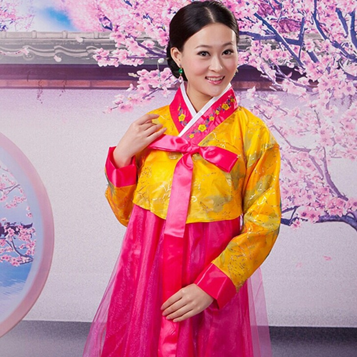 民族风绣花朝鲜族传统韩服女装