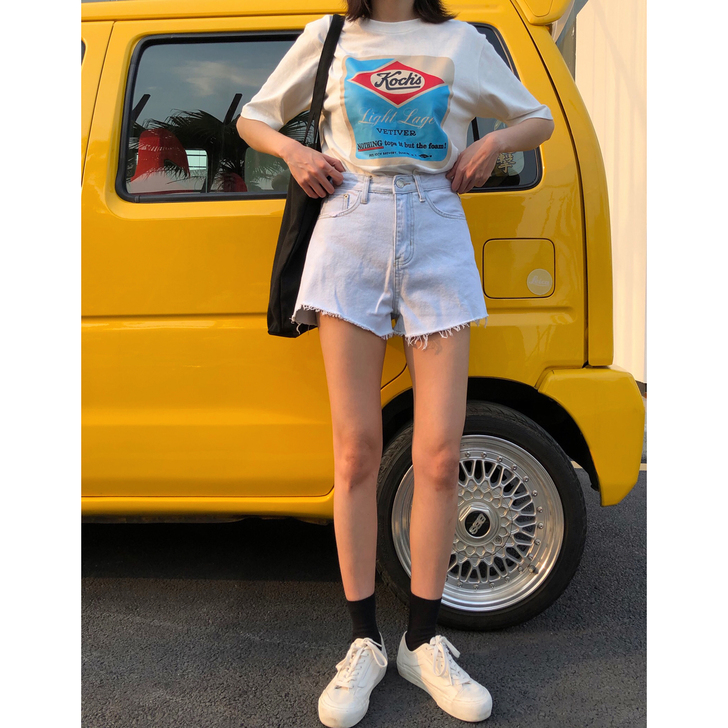 SEEKSIMPLE夏季2019新款浅色牛...