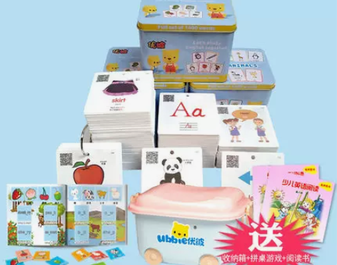 优彼英语单词卡片英文字母闪卡小学生儿童幼儿...
