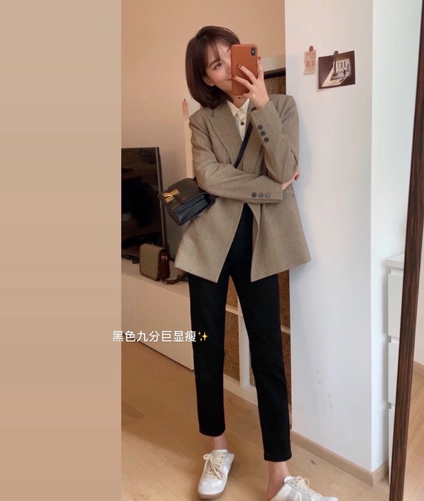 基础小直筒九分牛仔裤~显腿直！春天搭配冠军...