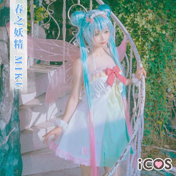 ICOS初音未来cos服miku春之妖精魔...