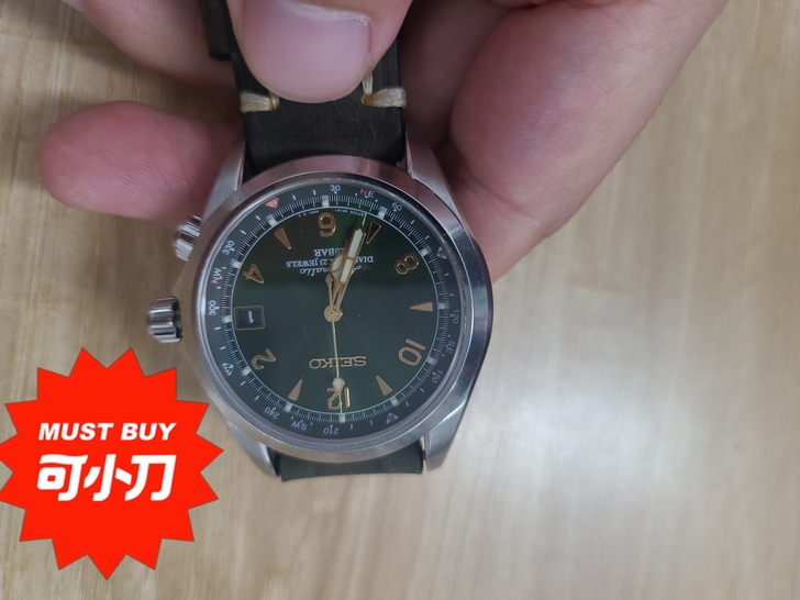 Seiko 男士日本自动不锈钢和皮革休闲手...