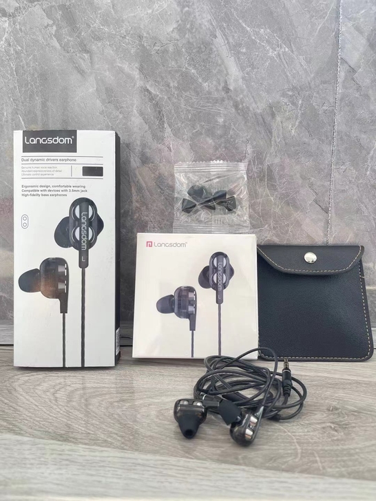 全新兰士顿D4耳机重低音入耳式手机有线降噪...