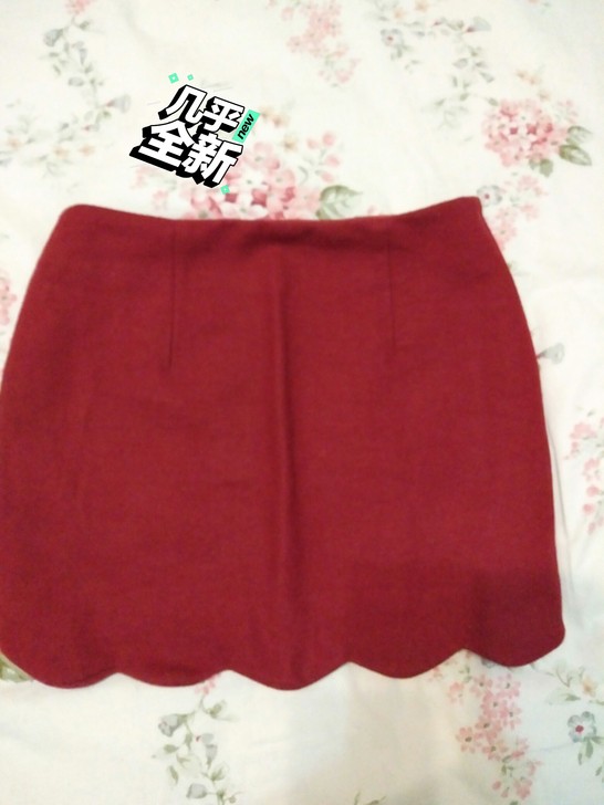 秋冬裙呢子短裙荷叶边裙