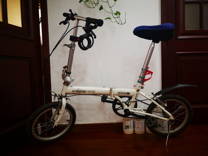 闲置美国大行16寸折叠自行车,.珍珠白,车...