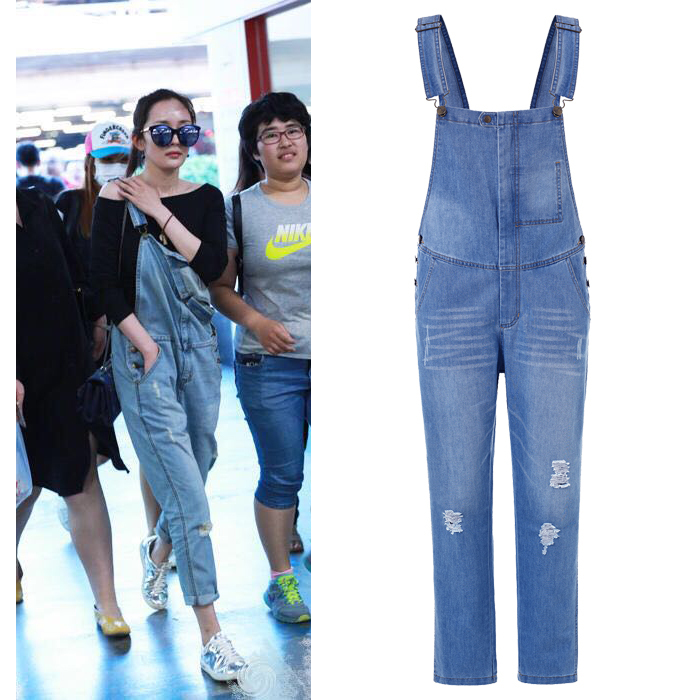 牛仔裤 版型超好 配白色T恤