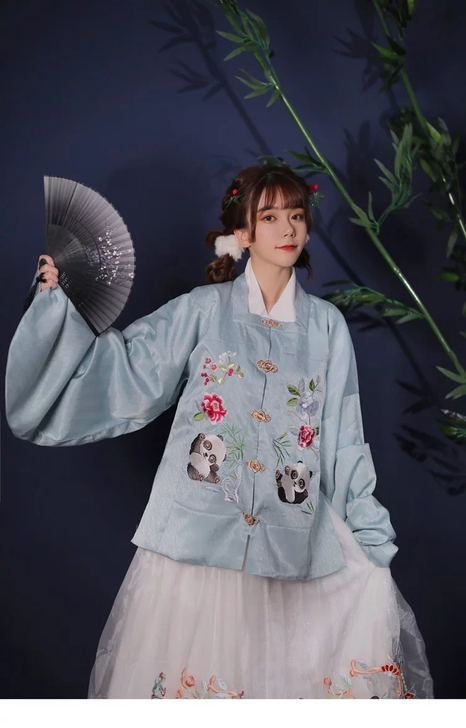 锦绣纪原创国风汉服重工刺绣绣花补子夹衣明制...