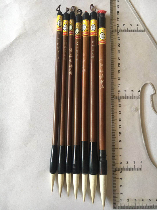 纯羊毫毛笔 老毛笔   毛笔是爸爸亲手做的...