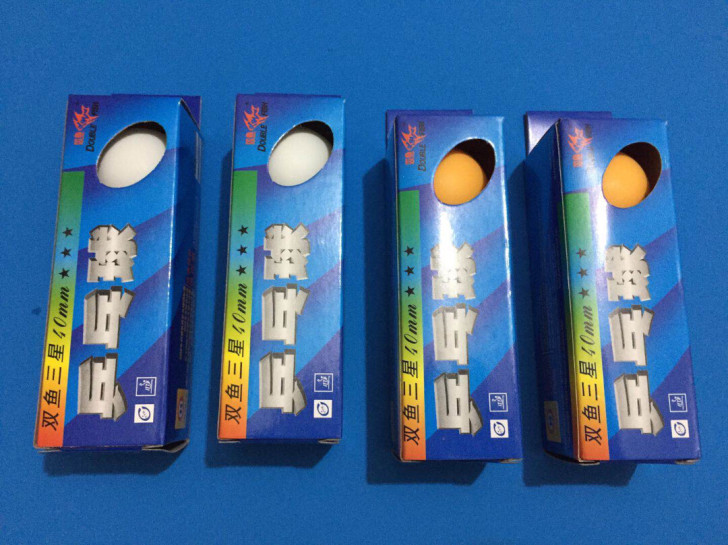双鱼三星乒乓球赛璐璐40mm训练球比赛球