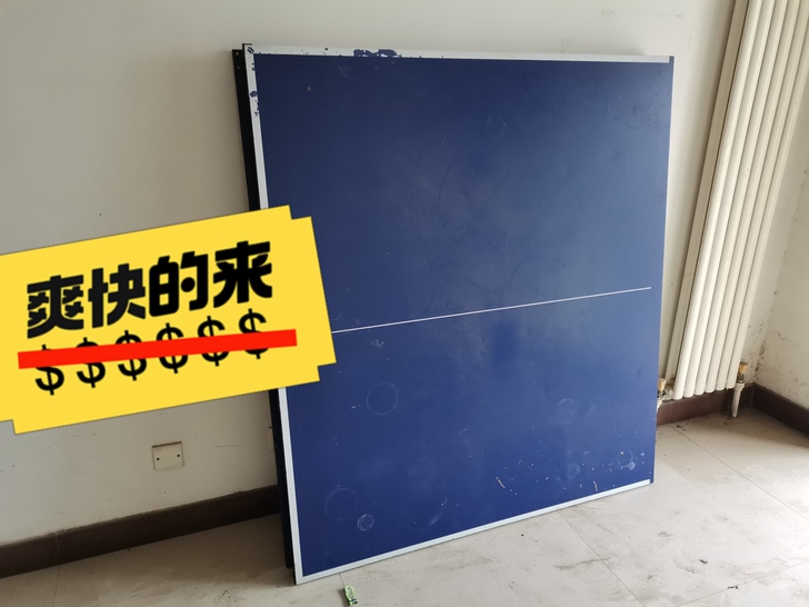 折叠乒乓球台，健伦品牌，有网架，无网。限泰...