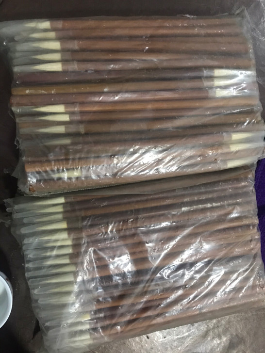 80年代库存纯手工老毛笔合川天星老街手工中...