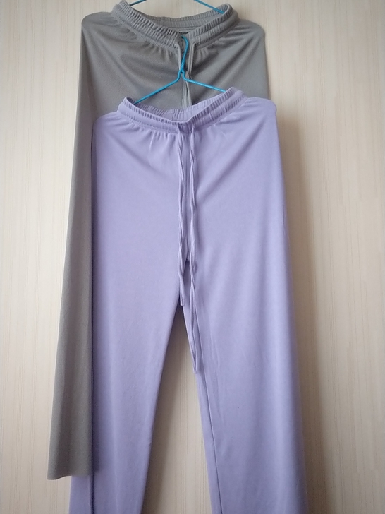 夏季冰丝裤女,冰丝休闲裤,阔腿裤,买来仅过...