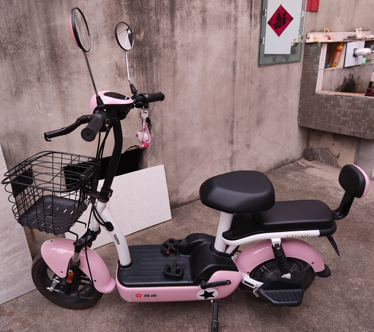 新国标雅迪电动车,薄雾粉,很漂亮哦。48V...