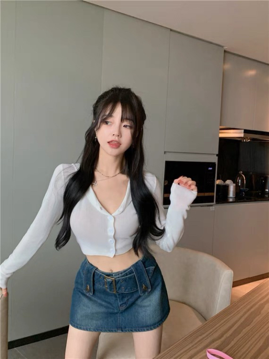 牛仔半身裤裙 不走光 全新 未穿未下水 S