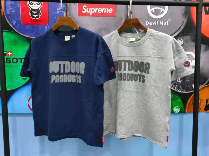 日本外贸OUTDOOR男士纯棉T恤