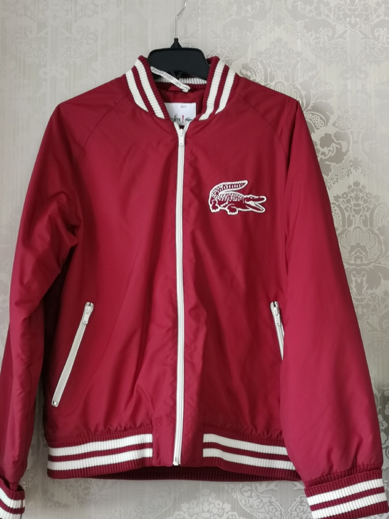 二手自留款，Lacoste法鳄撞色棒球夹棉...