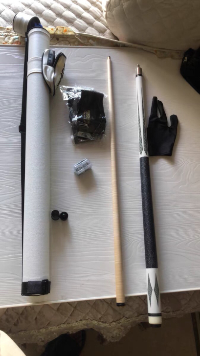 比赛赢来的，cupp台球杆1/2分体，准度...