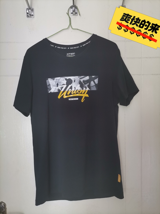 特步男T桖,XL 180/100A,七新左...